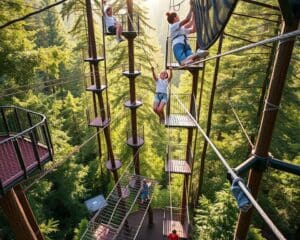 Abenteuer im Hochseilgarten: Grenzen überwinden