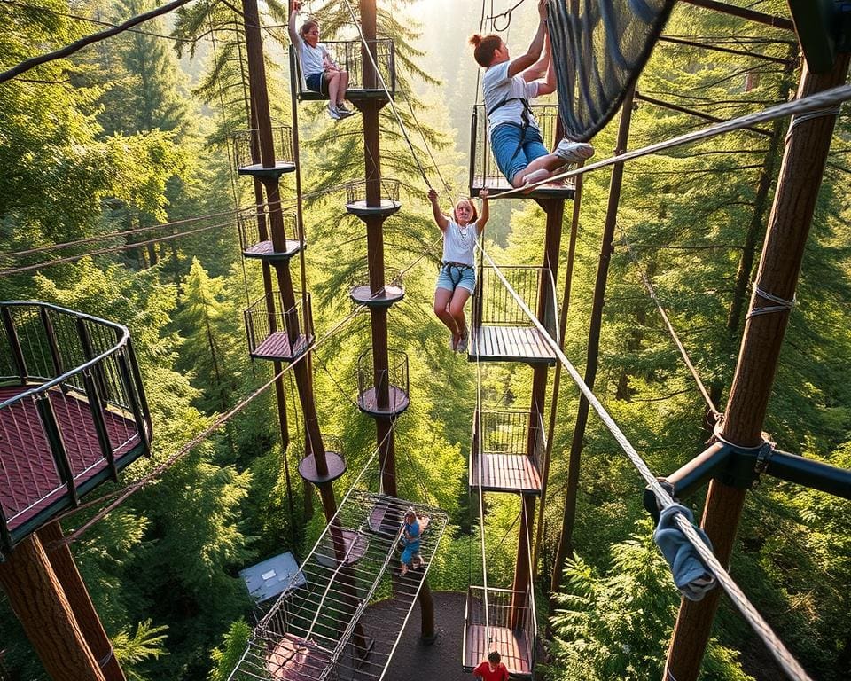 Abenteuer im Hochseilgarten: Grenzen überwinden