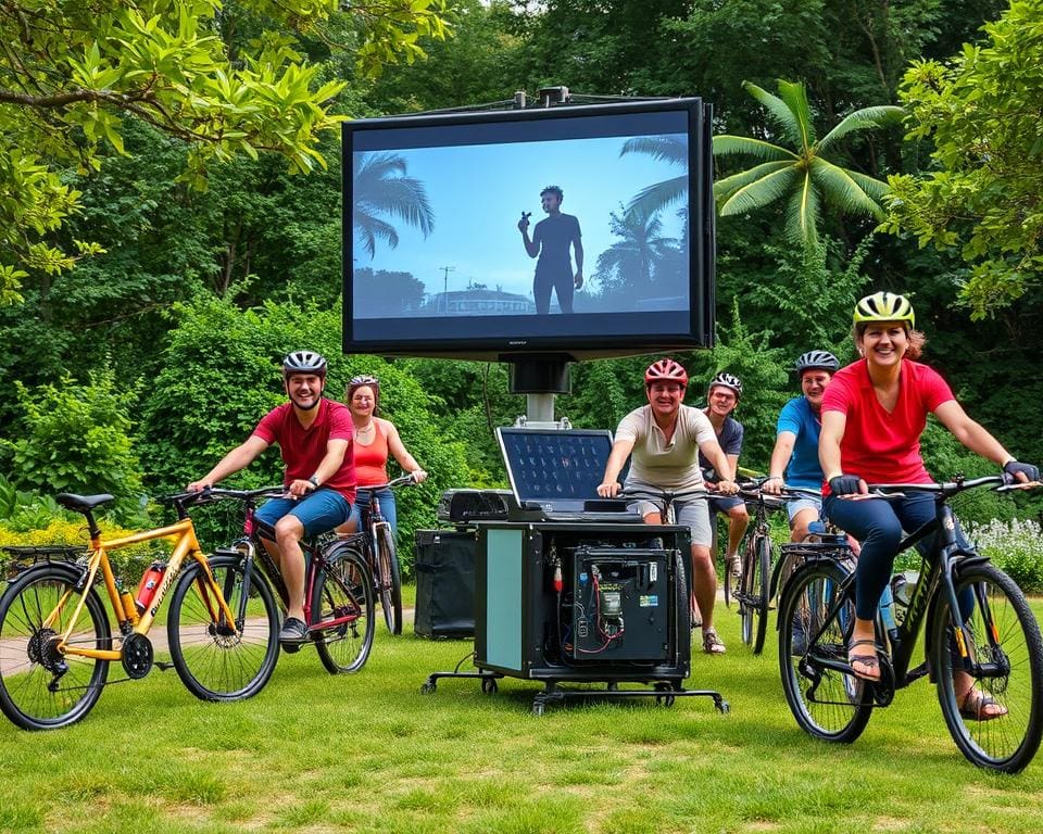 Fahrradkino: Energie fürs Filmerlebnis selbst erzeugen