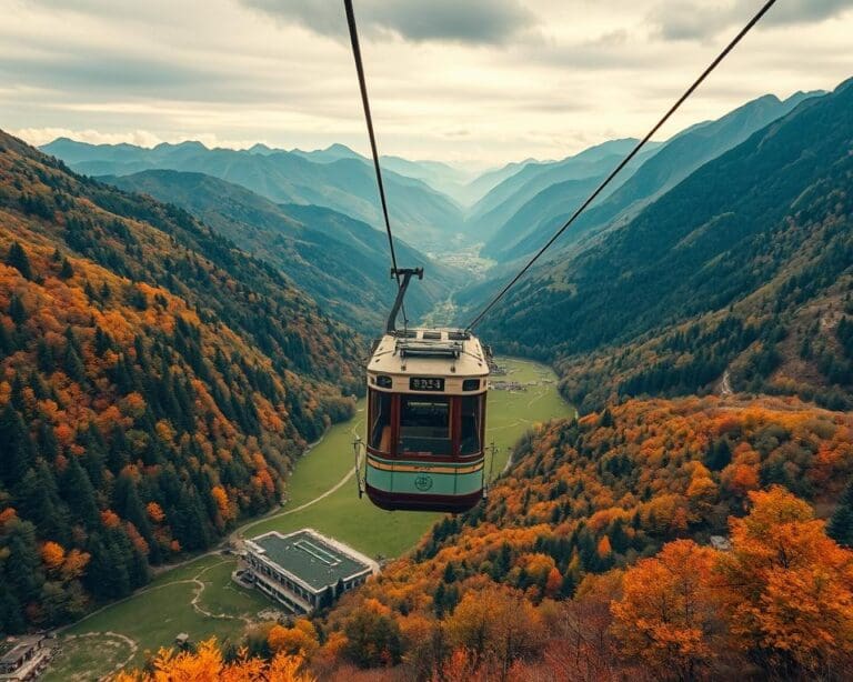 Fahrt mit der historischen Seilbahn