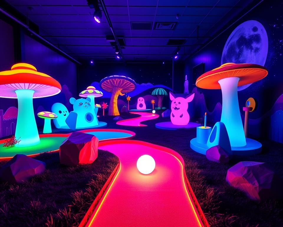 Glow-Golf: Minigolf im Dunkeln