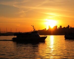 Hafenrundfahrten bei Sonnenuntergang