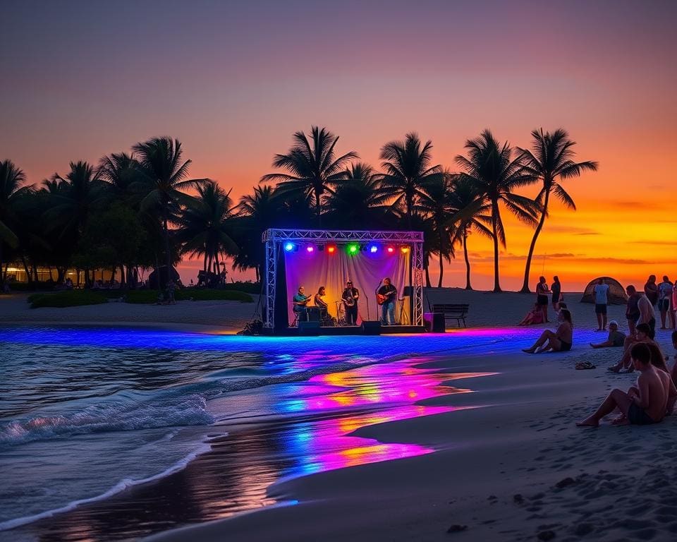 Live-Musik am Strand