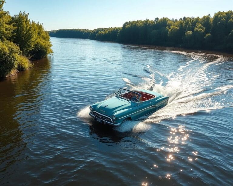 Mit dem Amphicar über Flüsse gleiten