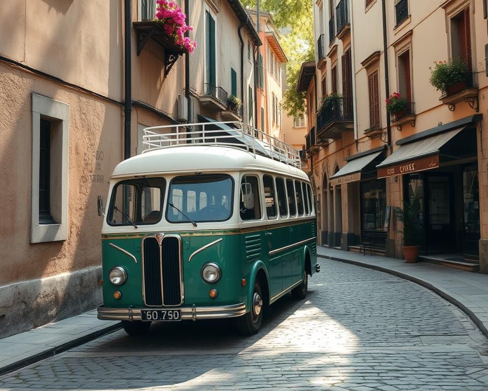 Mit dem Oldtimer-Bus durch nostalgische Gassen