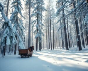 Mit dem Pferdeschlitten durch verschneite Wälder