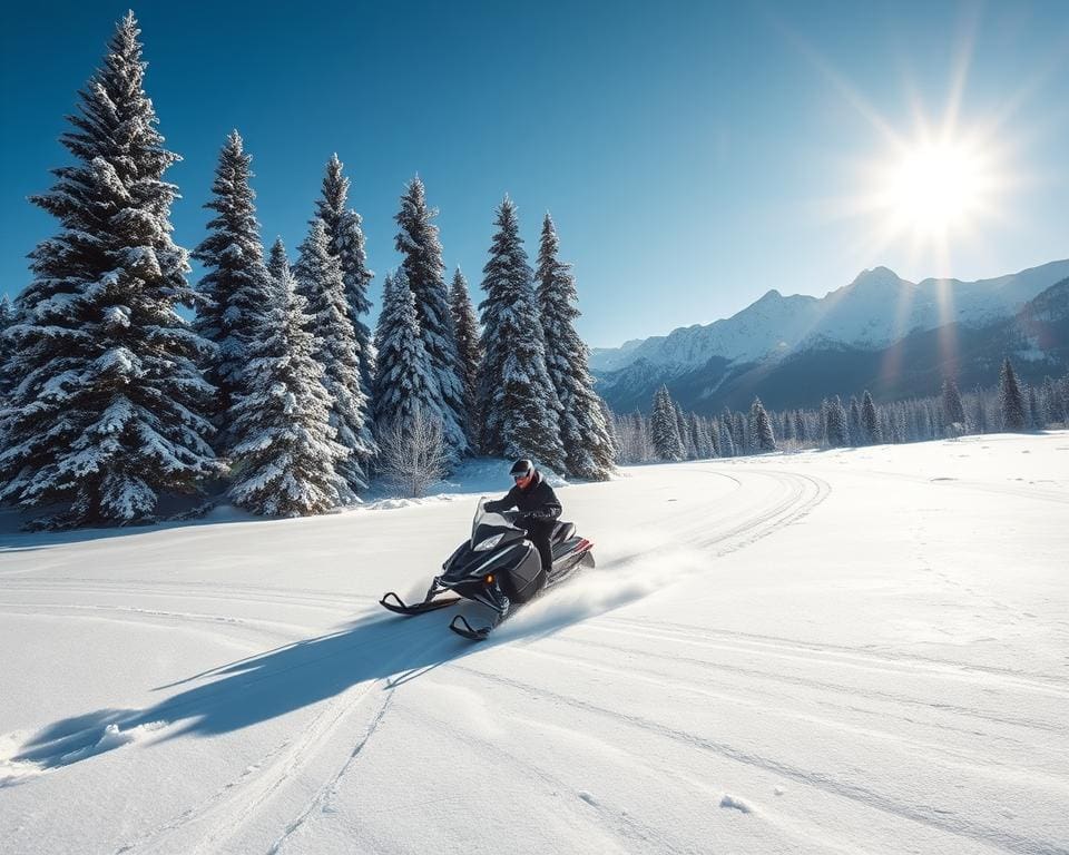 Mit dem Snowmobil durch Winterlandschaften