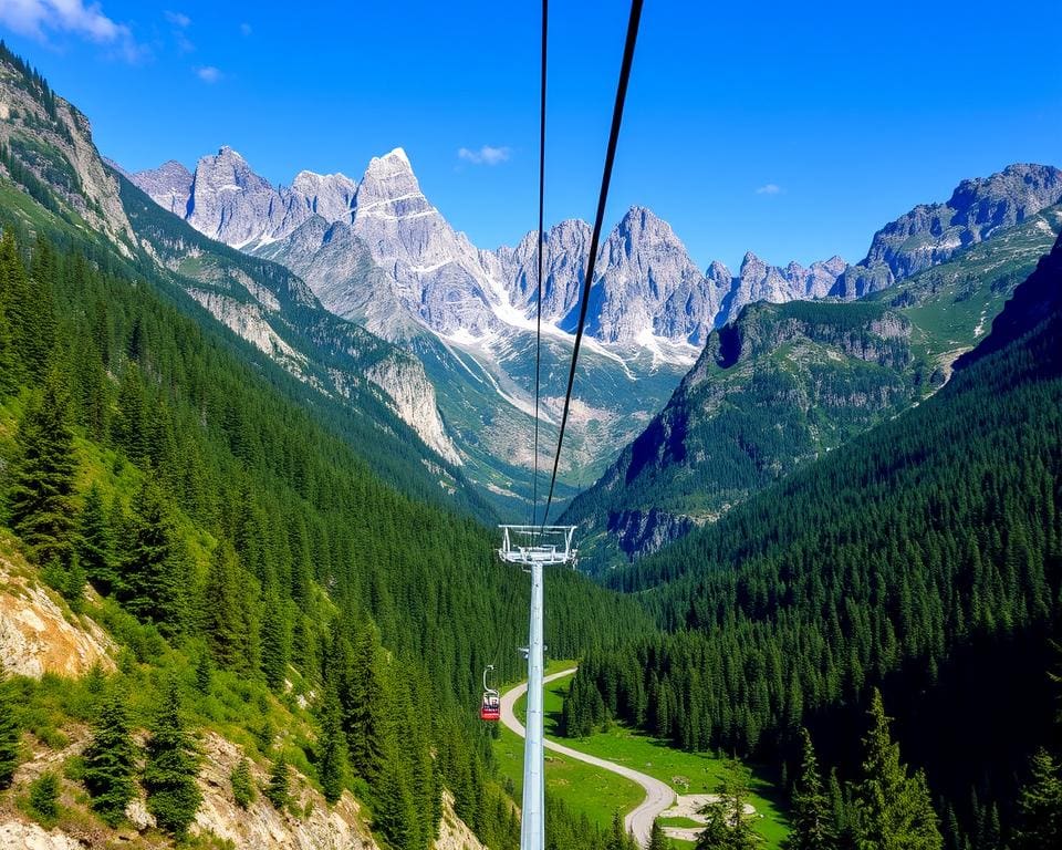 Mit der Drahtseilbahn zu luftigen Höhen