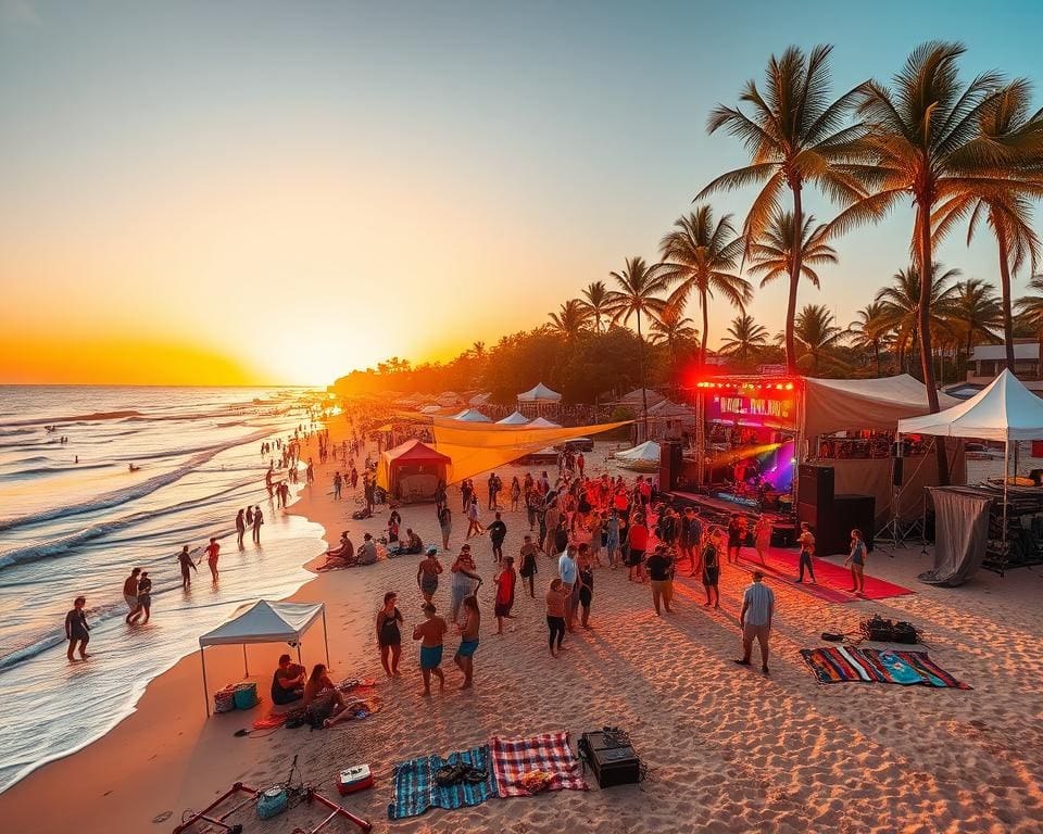 Musikfestivals am Strand: Sound und Sand unter den Füßen