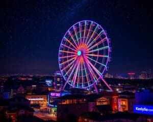 Nachtfahrten im Riesenrad: Lichter der Stadt