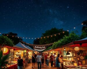 Nachtflohmarktbesuche: Shoppen unter Sternen