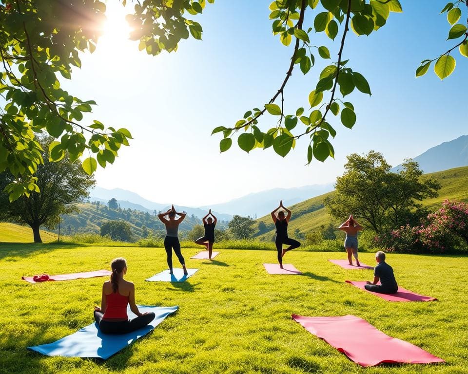 Open-Air-Yoga: Entspannung in freier Natur