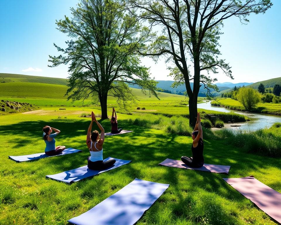 Open-Air-Yoga im Freien