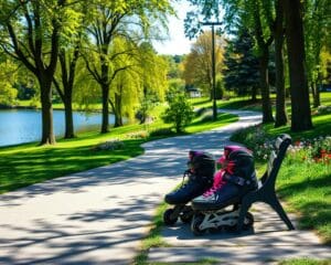 Rollerblade-Touren durch Parks