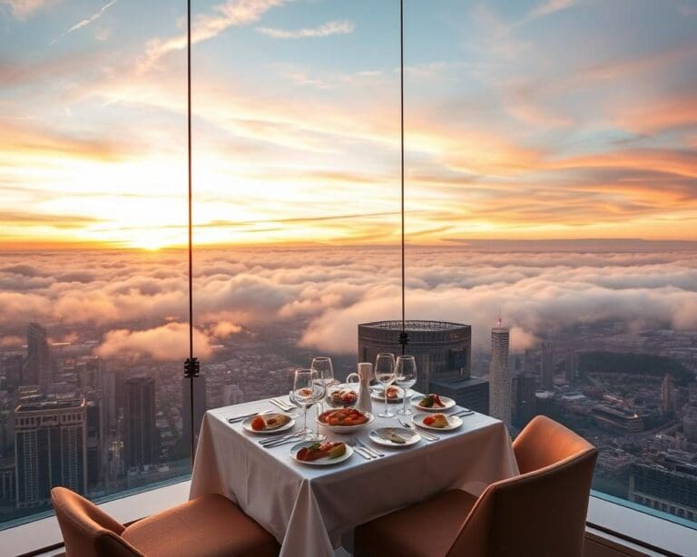 Sky-Dining: Abendessen in schwindelerregender Höhe