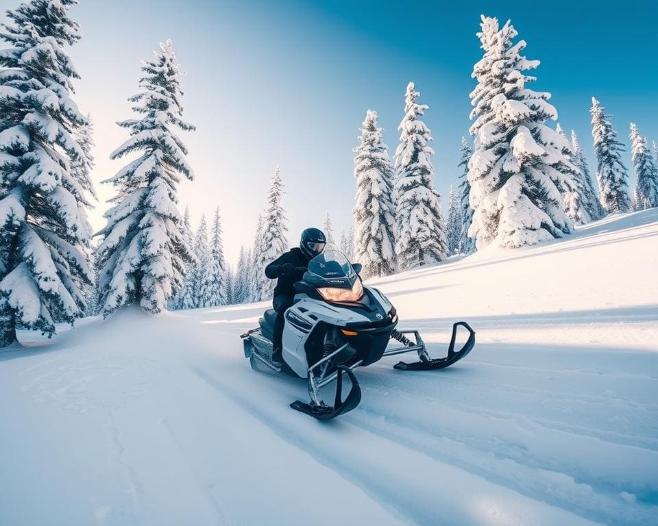 Unterwegs mit dem Schneemobil