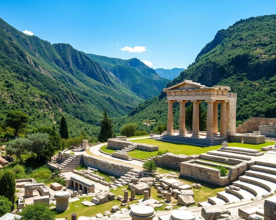 Archäologische Stätten in Delphi, Griechenland