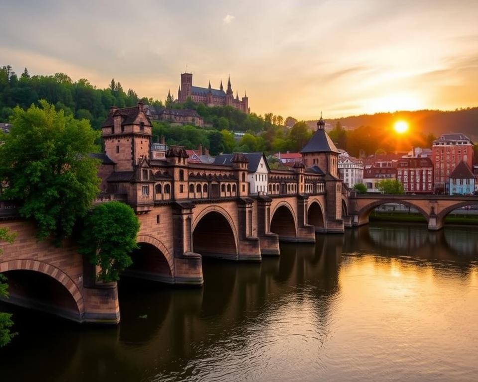 Historische Brücken in Heidelberg, Deutschland