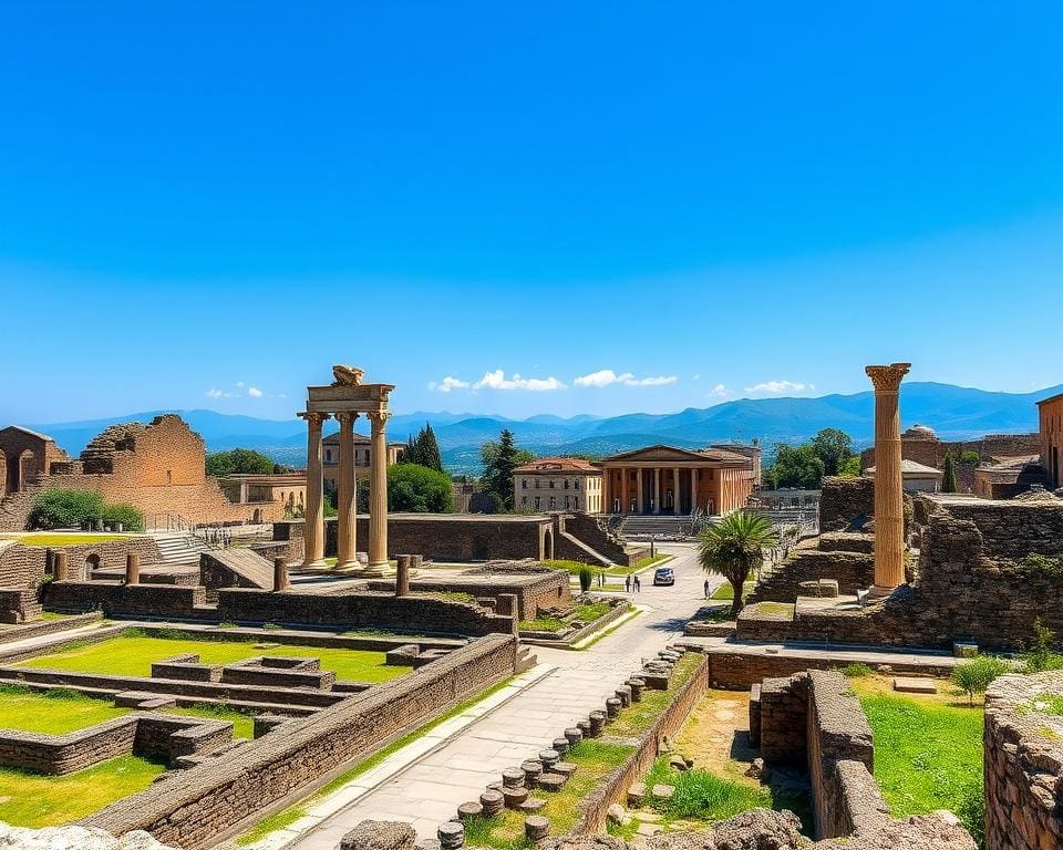 Historische Ruinen in Pompeji, Italien