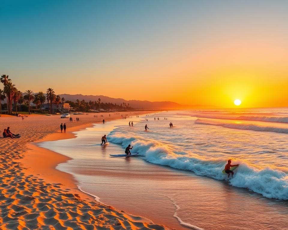 Surfen lernen in Santa Monica, Kalifornien