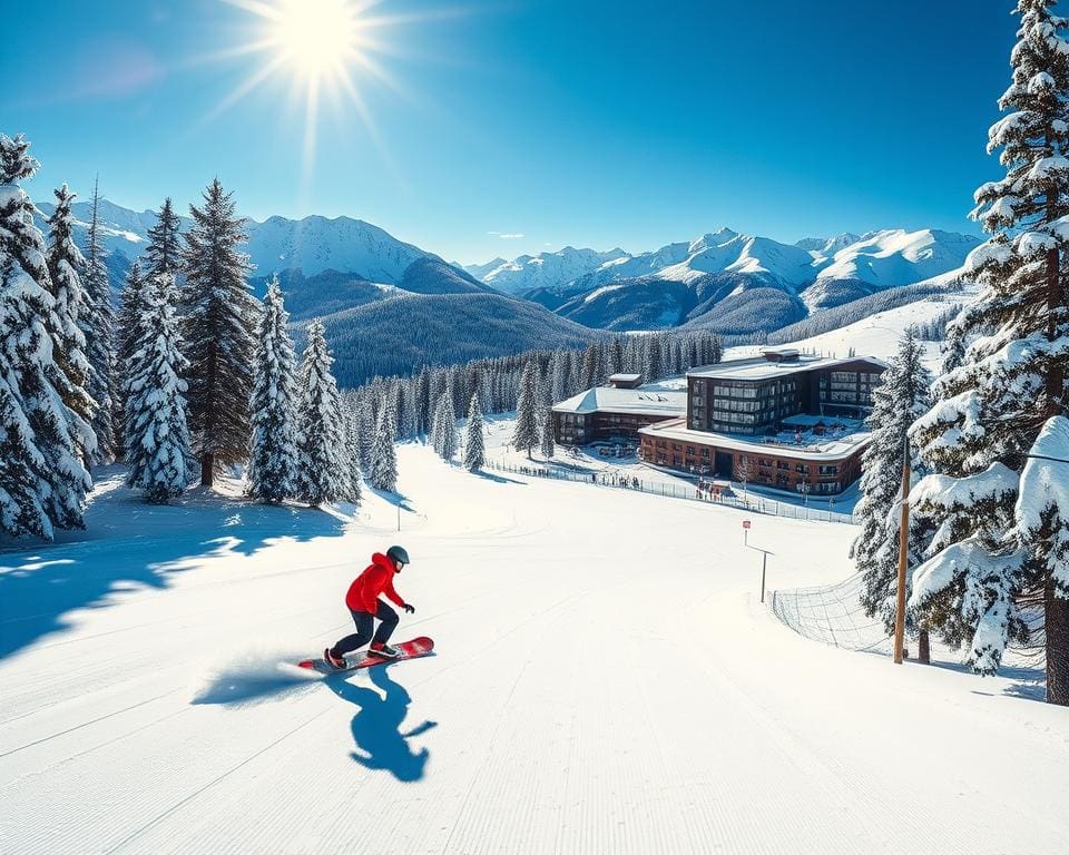 Snowboarden in Les Arcs