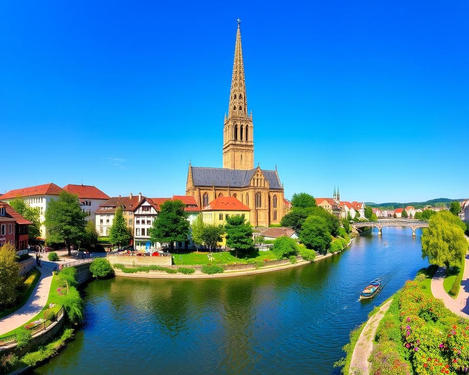 Ulm: Höchster Kirchturm und Donauufer