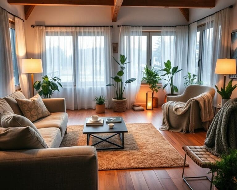 Wie richtet man ein Wohnzimmer gemütlich ein?