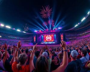 Wie erlebt man ein Stadionkonzert hautnah?